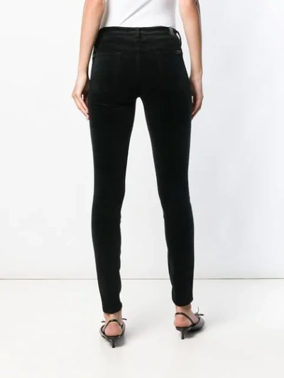 7 FOR ALL MANKIND MID-RISE SKINNY JEANS - 黑色