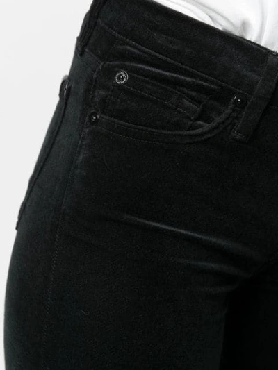 7 FOR ALL MANKIND MID-RISE SKINNY JEANS - 黑色