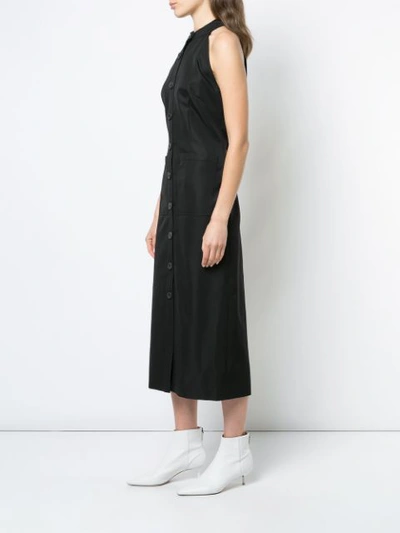 Shop Adam Lippes Halter Neck Midi Dress In Black