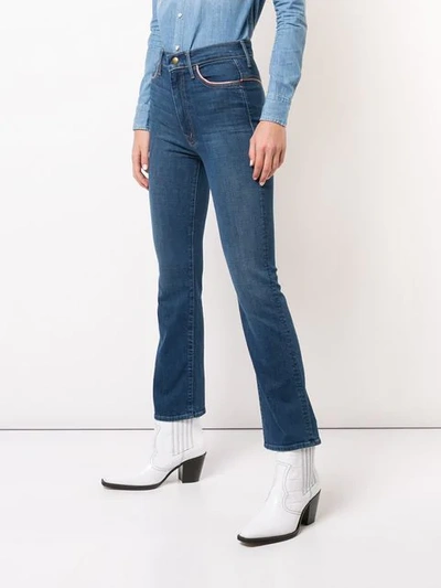 Shop Mother Bootcut Jeans In Blue