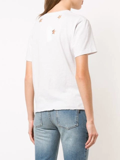 Shop Saint Laurent Cut Out Stars T-shirt In White