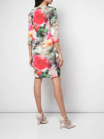 Shop Adam Lippes Floral Print Fitted Dress In Multicolour