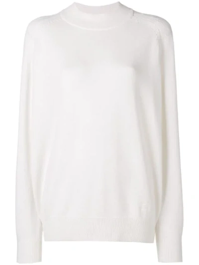 Shop Givenchy Basic Round Neck Jumper - White