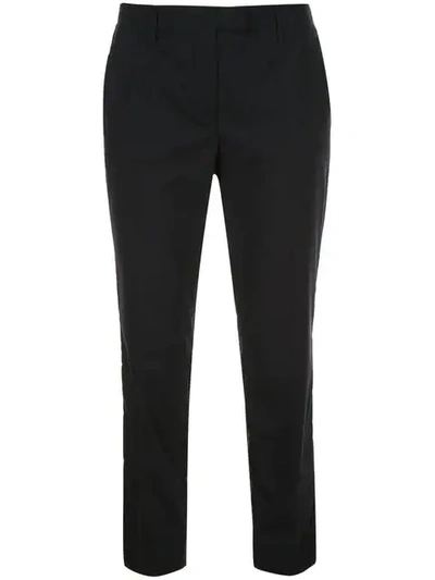 Shop Prada Slim-fit Cropped Trousers - Blue