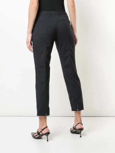 Shop Prada Slim-fit Cropped Trousers - Blue
