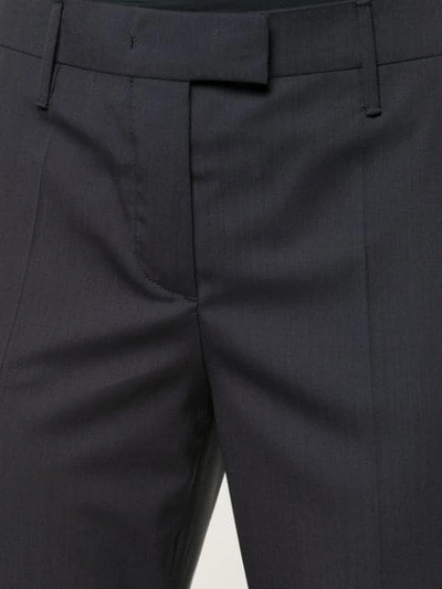 Shop Prada Slim-fit Cropped Trousers - Blue