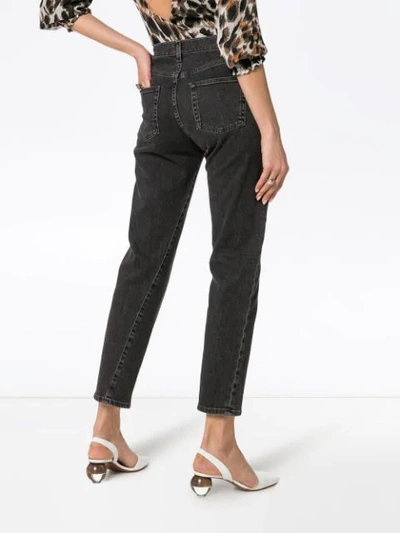 Shop Totême Toteme Slim-fit Cropped Jeans - Grey