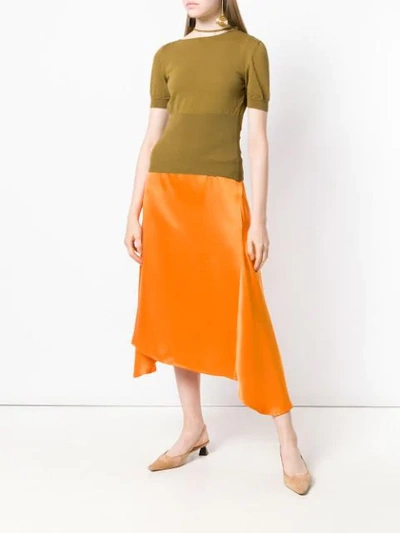 Shop Jacquemus Cropped Neck Strap Top In Green