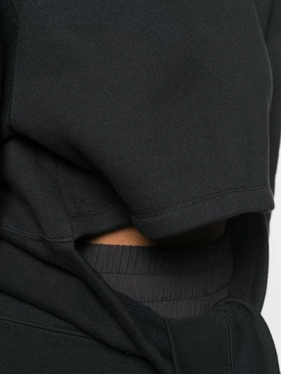 Shop Alexander Wang T Neck Wrap Front Sweatshirt In Black