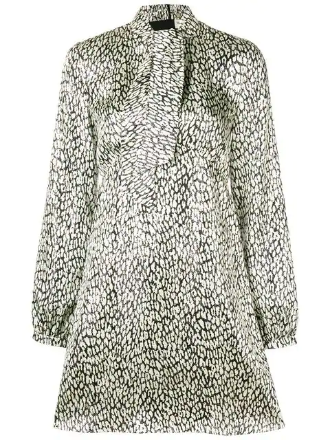 saint laurent leopard print dress