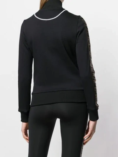 Shop Fendi Cotton Jersey Sweatshirt In Black