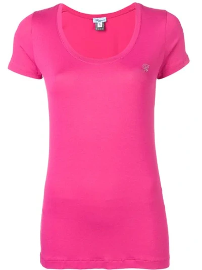 Shop Blumarine Scoop Neck T-shirt In Pink