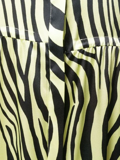 Shop Laneus Zebra Print Maxi Dress - Yellow