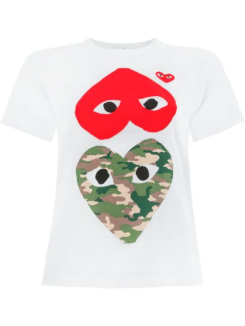 comme de garcons camo heart