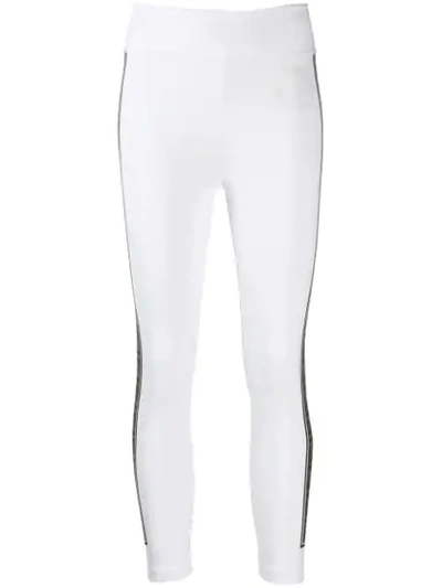 Shop Fendi High-waisted Logo Leggings In White