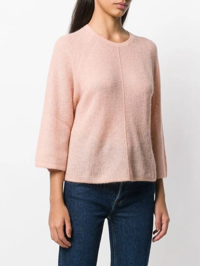 Shop By Malene Birger 3/4 Sleeve Knitted Top - Pink