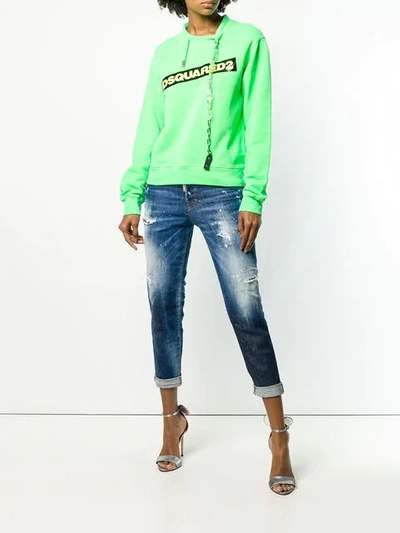 Dsquared2 Dsq2 Distressed Jeans In Blue