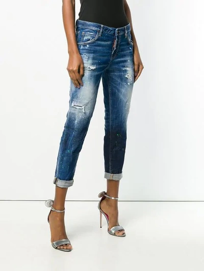 Dsquared2 Dsq2 Distressed Jeans In Blue