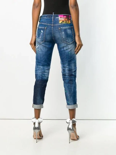 Dsquared2 Dsq2 Distressed Jeans In Blue