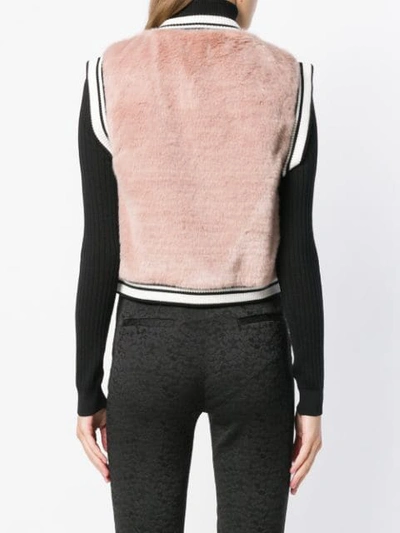 Shop Dolce & Gabbana Cropped Gilet In Pink