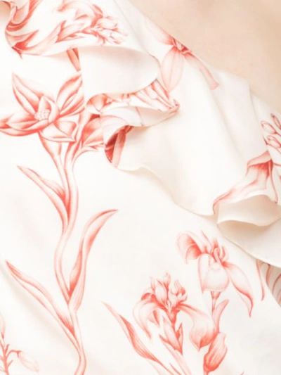 Shop Johanna Ortiz Floral Print Ruffled Dress In Pink