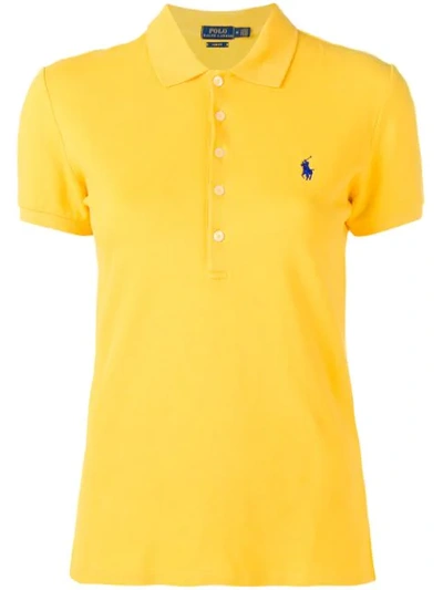Shop Polo Ralph Lauren Classic Polo Shirt In Yellow