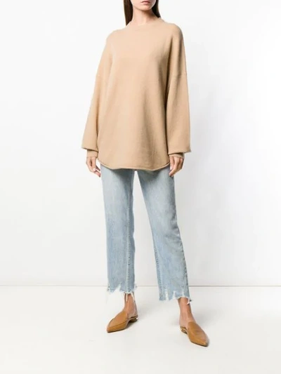 Shop Extreme Cashmere Oversized Jumper In Brown