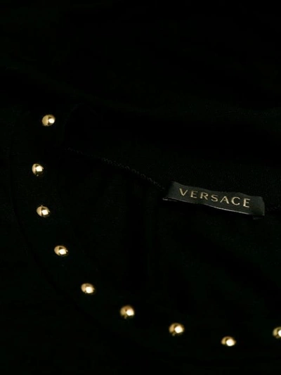 Shop Versace Medusa Crystal-embellished Top In Black