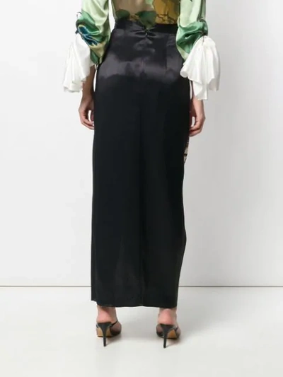 Shop Act N°1 Floral Draped Skirt In Black