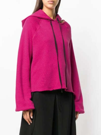 Ben Taverniti Unravel Project Cotton And Cashmere Hoodie In Pink