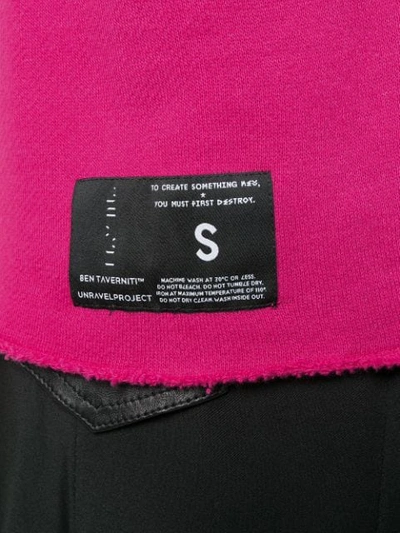 Ben Taverniti Unravel Project Cotton And Cashmere Hoodie In Pink