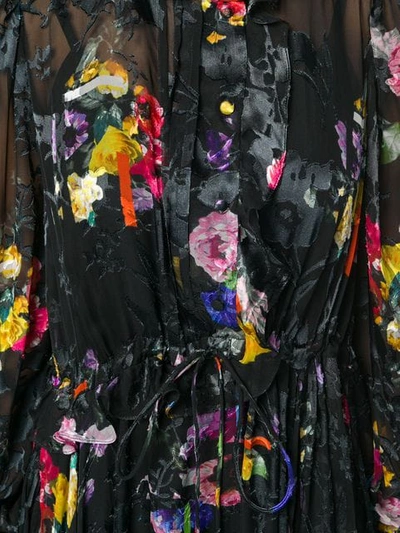 Shop Preen By Thornton Bregazzi Amelia Floral Asymmetric Dress In Black
