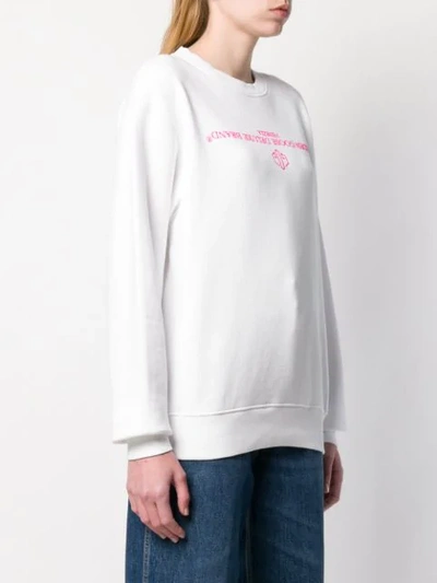 Shop Golden Goose Steffy Reverse-logo Sweatshirt In White