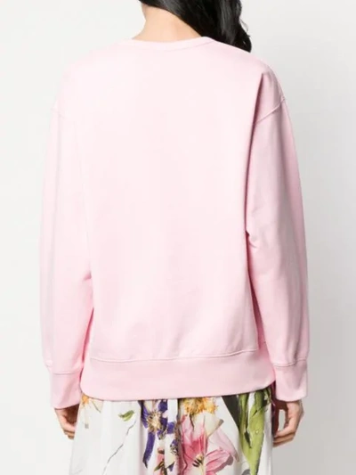 Shop Kenzo Logo Sweatshirt In 33 Rose Pastel