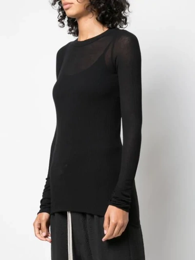 Shop Rick Owens Longline Knitted Top In Black