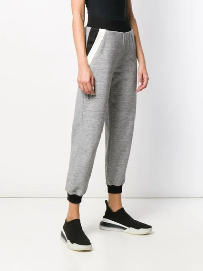 Shop Givenchy Black Trim Track Pants In Grey
