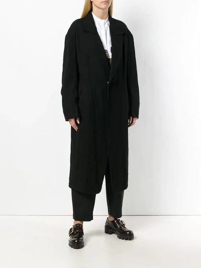 Shop Y's Loose Overall Coat In Black