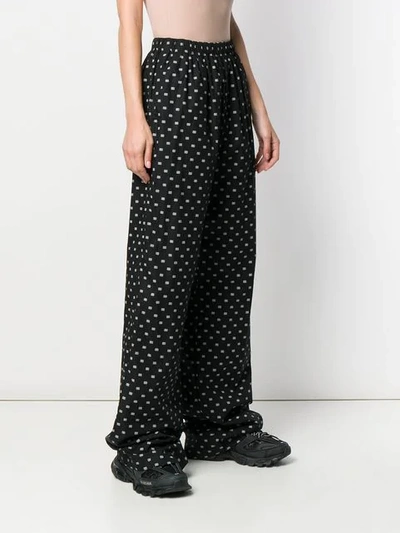 Shop Balenciaga Bb Logo Pants In Black