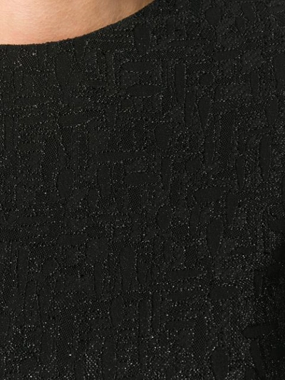 Shop Saint Laurent Jacquard Pattern Mini Dress In Black