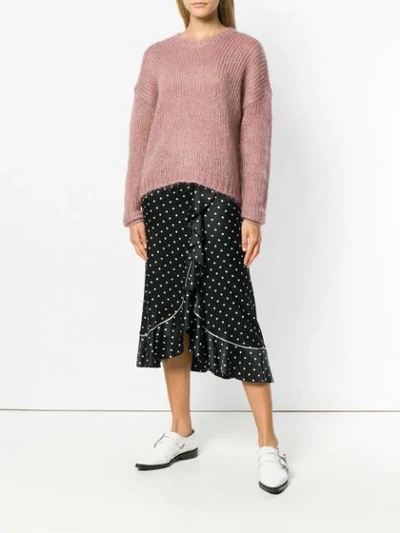 Shop Alysi Fuzzy Sweater - Pink