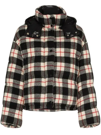 Moncler Caille Checked Down Jacket In Black | ModeSens
