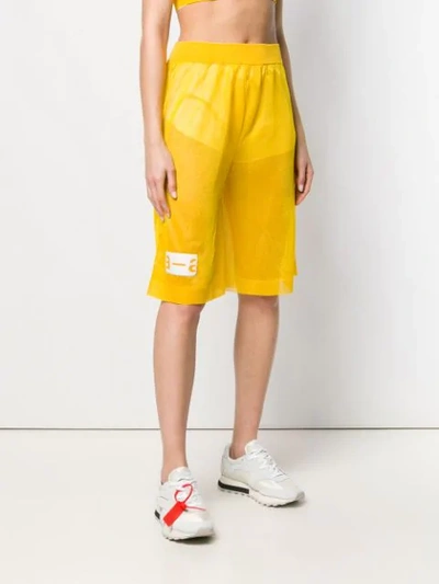 Shop Artica Arbox Knee-length Track Shorts - Yellow