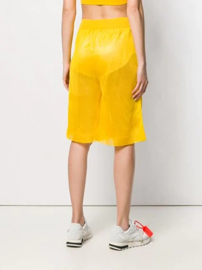Shop Artica Arbox Knee-length Track Shorts - Yellow