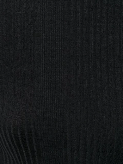 Shop Mm6 Maison Margiela Turtleneck Ribbed Bodysuit In Black