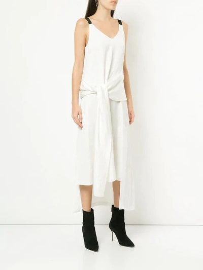 TAYLOR LONG ASYMMETRIC DRESS - 白色