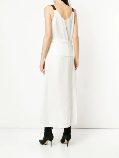 Shop Taylor Long Asymmetric Dress In White