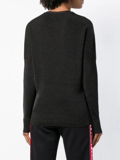 Shop Laneus Crew Neck Sweater In Black