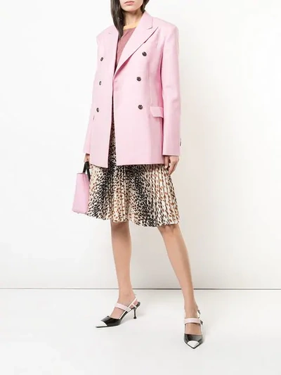 CALVIN KLEIN 205W39NYC 格纹西装夹克 - 粉色