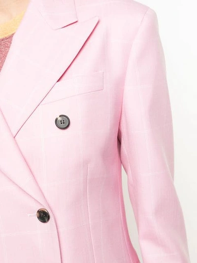 Shop Calvin Klein 205w39nyc Grid Pattern Blazer In Pink