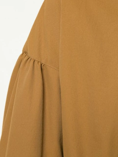 Shop Frei Ea Hooded Midi Coat In Brown